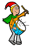 Boy Playing Drum Clipart
