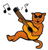 Cool Cat Playing Guitar Clipart