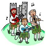 Electric Scottish Band Clipart