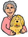 Senior Holding Dog