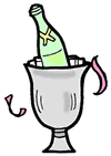Champagne in Bucket Clipart