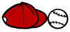 Baseball Cap & Ball Clipart