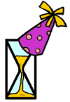 New Years Hourglass Clipart