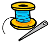 Spool of Thread with Needle Clipart