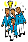 Doo Wop Singing Quartet Clipart