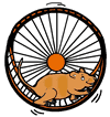 Mouse Running on Wheel