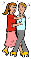 Slowdance at the Roller Rink Clipart