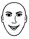 Hapy Bald Woman Clipart