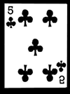 Five of Clubs Clipart