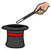 Top Hat & Wand Clipart