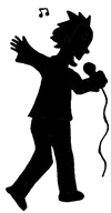 Silhouette Singer Clipart