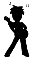 Silhouette Guitar Player Clipart