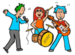 Singing in a Punk Band Clipart