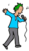 Punk Man Singing Clipart