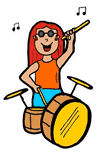 Playing Drums Clipart