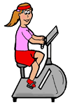 Stationary Biking Clipart