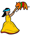 Girl Striking Pinata Clipart