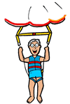 Senior Paragliding Clipart