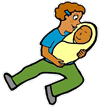 Child Holding Baby Clipart