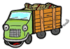 Happy Loaded Truck Clipart