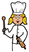 Girl Chef with Rolling Pin 