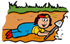 Girl Exploring Clipart