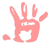 Pink Baby Handprint Clipart