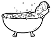 Relaxing Bubble Bath Clipart