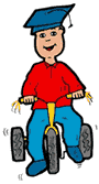 Boy on Tricycle Clipart