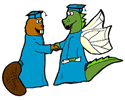Beaver & Dragon Graduated Shaking Hands