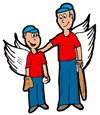 Baseball Father & Son with Wings