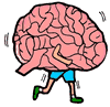 Running Brain Clipart