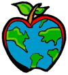 Apple Earth Clipart