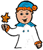 Boy Holding Leaf Clipart