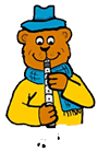 Bear Playing Clarinet Clipart