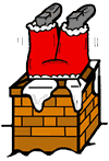 Santa Stuck in Chimney