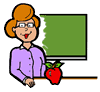 Teacher & Chalkboard Clipart