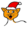 Cat Wearing Santa Hat