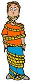Tied Up Man Clipart