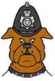 Angry Police Bulldog Clipart