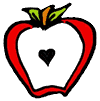 Apple with Heart Core