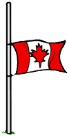 Canadian Flag Half Mast Clipart