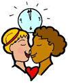 New Years Kiss Clipart