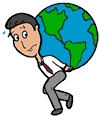 Man Carrying World on Back