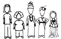 Women of Different Cultures Clipart