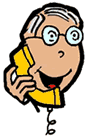 Senior Talking on the Phone Clipart