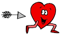 Heart Chased by Arrow Clipart