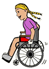 Girl in Wheelchair Clipart