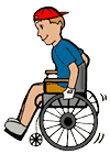 Boy in Wheelchair Clipart