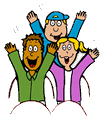 Cheering Kids Clipart